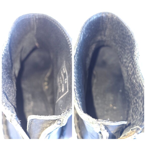 BRUSQUE Women's Black Leather Ankle Boots Pointed Toe Sz 35 7.5 Heeled Booties - Picture 9 of 14